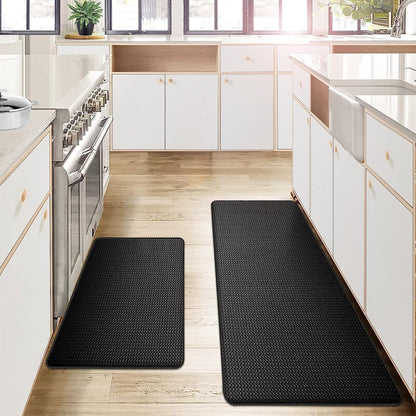 Cushioned Floor Runner Red 47×18 Inch for Kitchen Standing Workspace Office Sink Area Anti-Slip Water-Resistant Foam Padding Home Relief