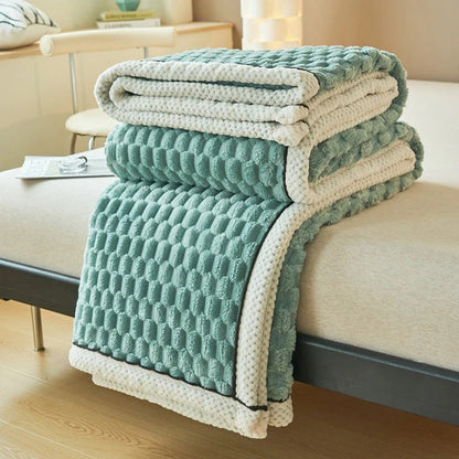 Textured Sherpa Fleece Throw Blanket for Couch Bed & Year-Round Comfort in Multiple Sizes & Colors for Living Room Bedroom Decor