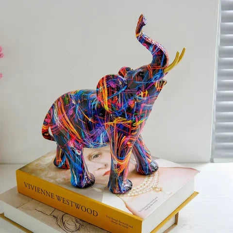 ColorTusks – Graffiti Elephant Figurine