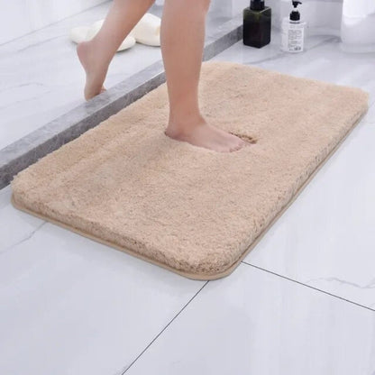 Plush Microfiber Bath Mat with Non-Slip Rubber Backing for Bathroom Shower – Ultra Absorbent Shag Rug for Wet Floors