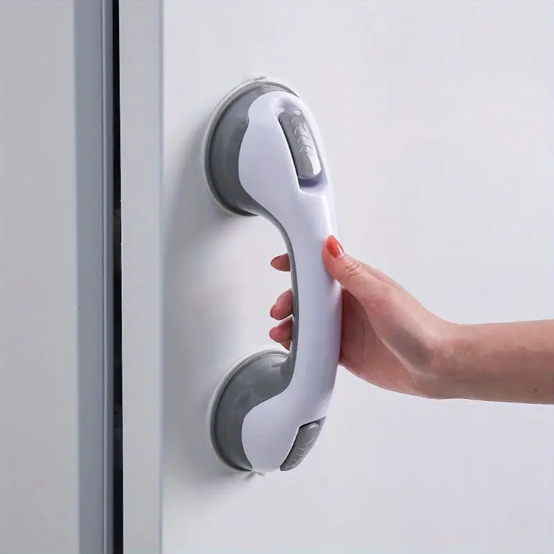 Suction Grab Bar for Shower & Bathtub – Non-Drill Bathroom Safety Handle with Anti-Slip Grip for Seniors & Balance Support