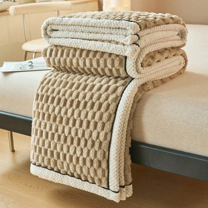 Textured Sherpa Fleece Throw Blanket for Couch Bed & Year-Round Comfort in Multiple Sizes & Colors for Living Room Bedroom Decor