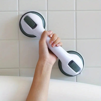 Suction Grab Bar for Shower & Bathtub – Non-Drill Bathroom Safety Handle with Anti-Slip Grip for Seniors & Balance Support