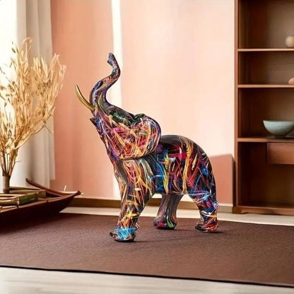 ColorTusks – Graffiti Elephant Figurine
