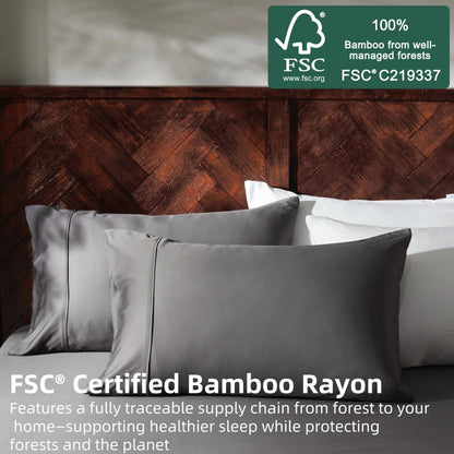 Bamboo Bliss | Organic Bamboo Sheet Set with Silky Soft Cooling Design | Breathable Bedding for Ultimate Comfort