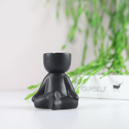 Petite Person Clay Succulent Planter