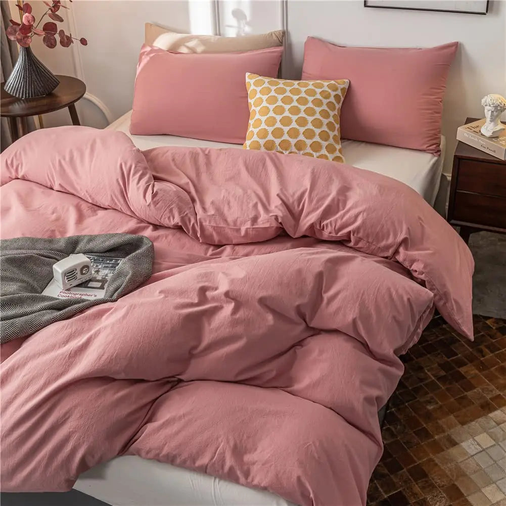 Parure de lit en microfibre de luxe avec fermeture éclair | Literie légère et respirante pour un confort tout au long de l'année