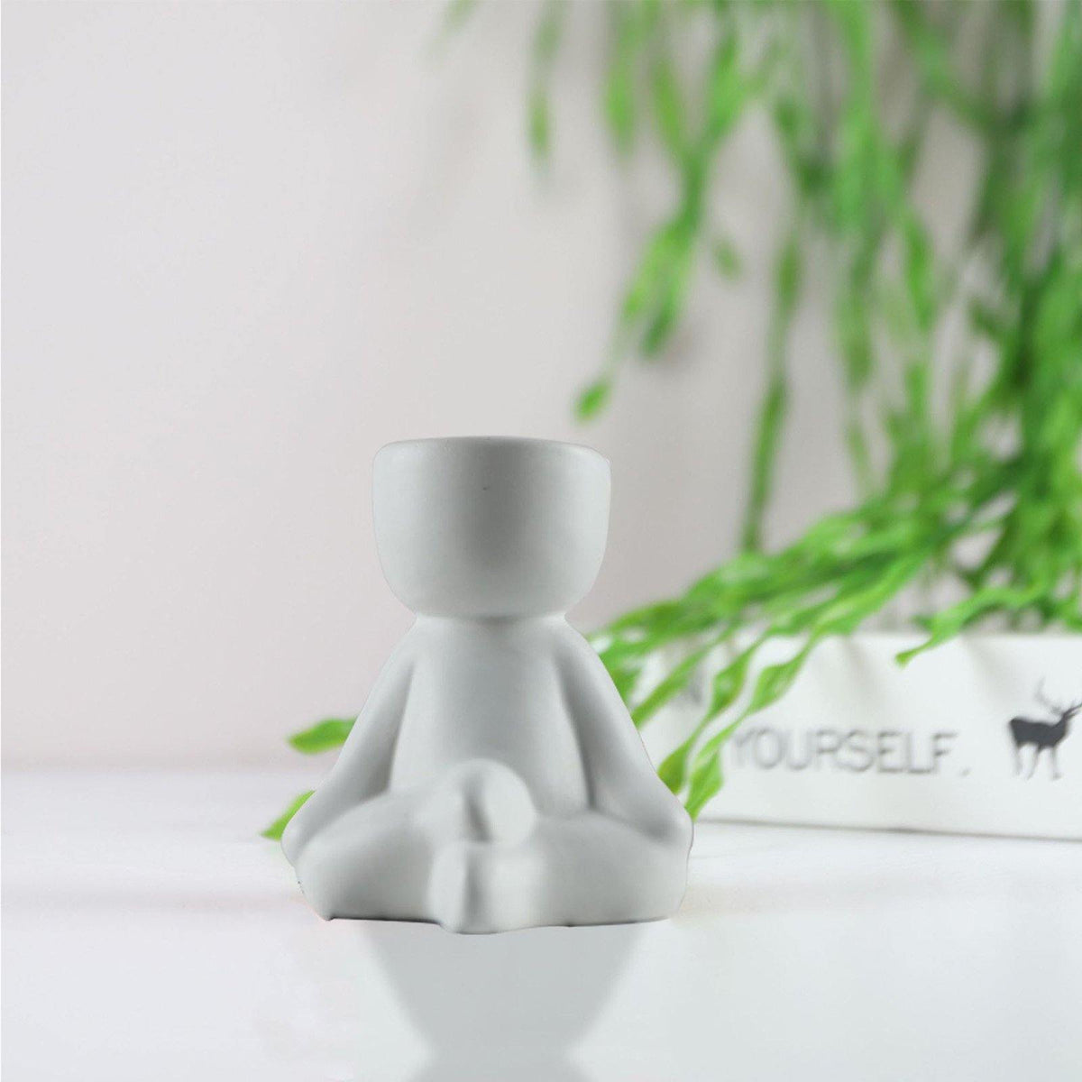 Petite Person Clay Succulent Planter