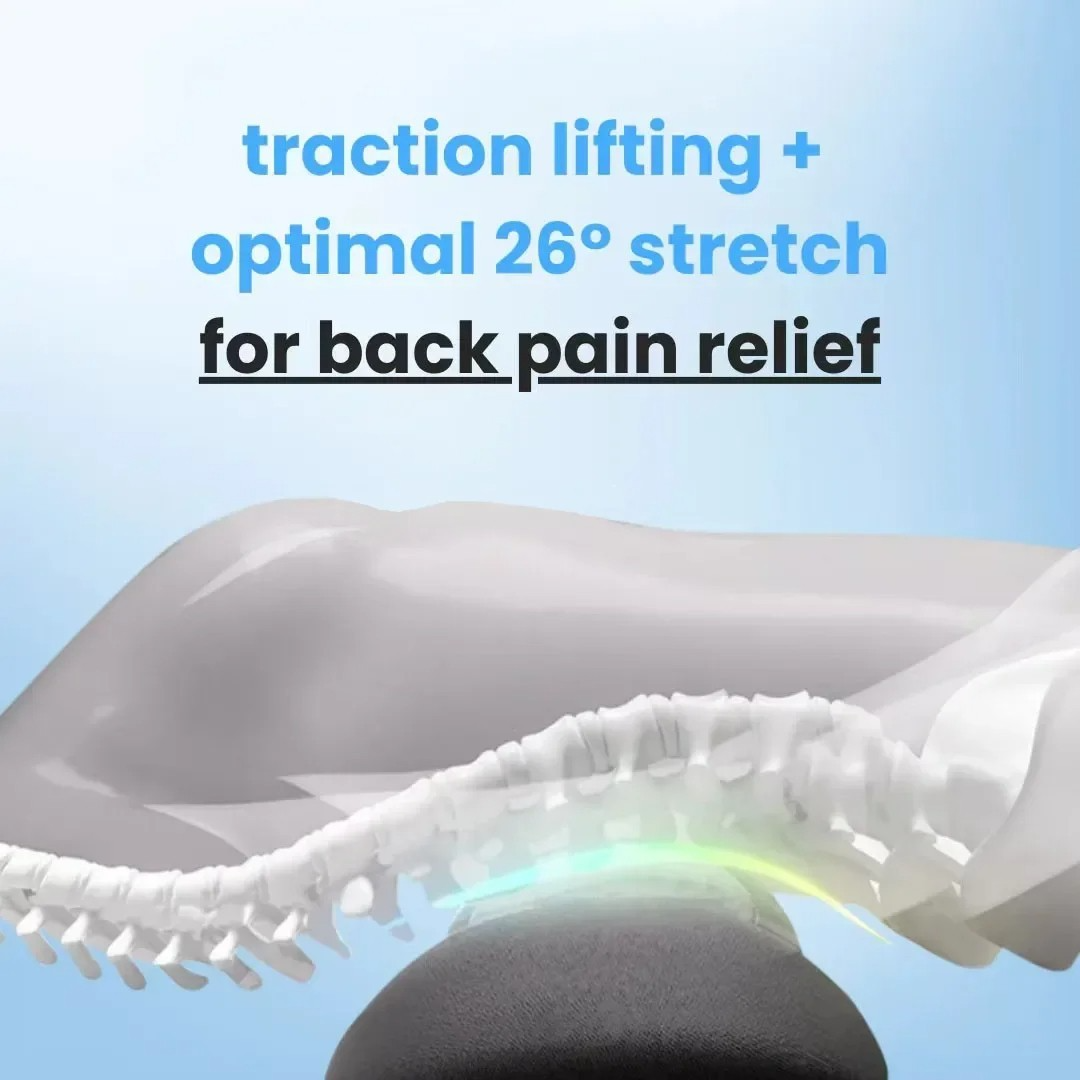 Lumbar Support Cushion with Heat & Vibration Therapy for Lower Back Pain, Sciatica Relief & Spine Alignment at Home or Office