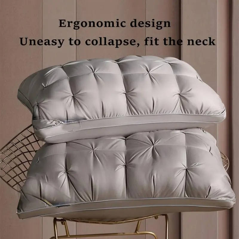 Oreillers de lit matelassés moelleux Garnissage hypoallergénique pour dormeurs latéraux
