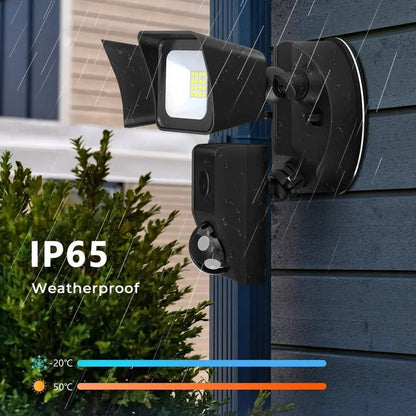 Projecteur de sécurité à LED puissant avec caméra et détection de mouvement