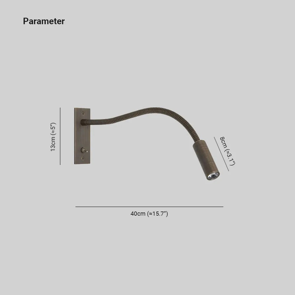 Adjustable Reading Wall Sconce Light with Spot Lamp Modern Minimalist Bedroom Metal Fixture Warm LED Bronze Nickel Chrome