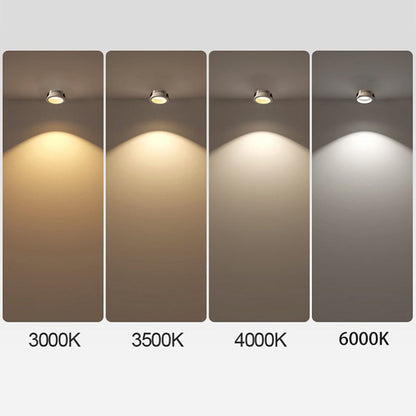 Swivel-Head LED Ceiling Spotlight in Aluminum Housing with Flush-Mount Design for Bedrooms, Kitchens & Hallways
