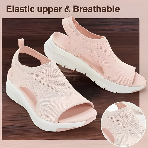 Sandales athlétiques à enfiler pour femmes avec soutien de la voûte plantaire et semelle intérieure coussinée pour un confort tout au long de la journée