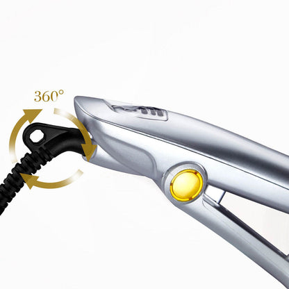 Dual-Action Rotating Hair Styling Tool – Curls & Straightens Wet or Dry Hair with Ceramic Barrel & Ionic Bristles for Salon Blowouts at Home