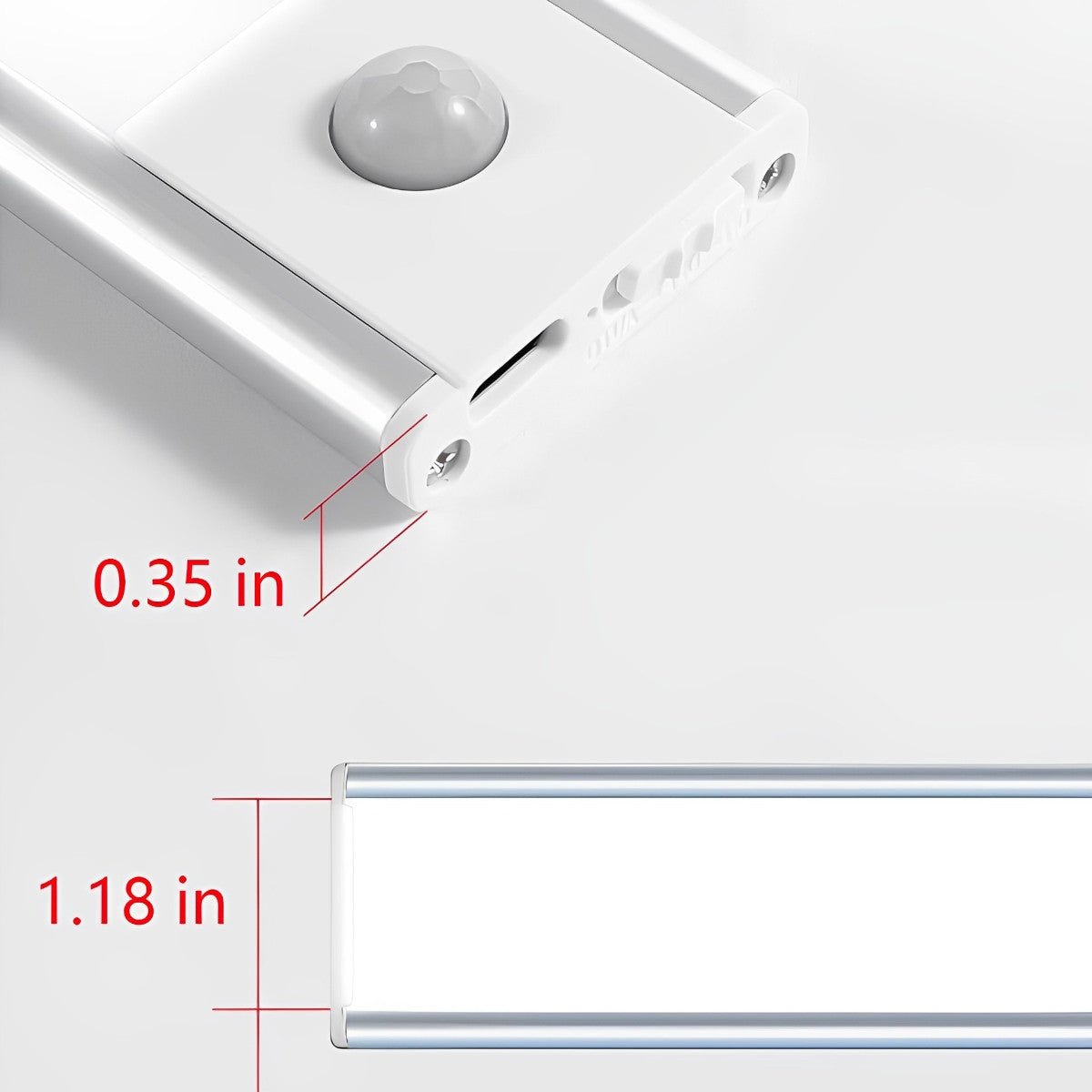 Lampe LED à détecteur de mouvement pour sous-meuble, rechargeable par USB, barre fine en aluminium pour cuisine, placard, garde-manger, couloir, 3 températures de couleur, sans fil