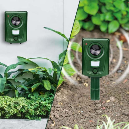 Motion-Activated Outdoor Cat Deterrent with Ultrasonic Sound Technology for Yards & Gardens