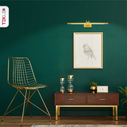 Aluminum Picture Light LED 25 in Gold Vanity Bar for Bathroom Mirror Artwork Hallway Wall Mount Lighting 3000K