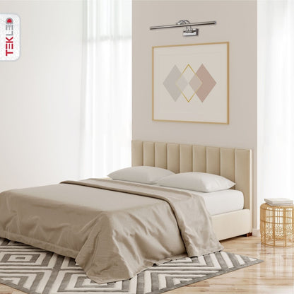 Applique LED pour tableau 63,5 cm en aluminium, rampe d'éclairage pour peintures, cadres et miroirs, blanc chaud 8 W, éclairage d'accentuation réglable pour galerie