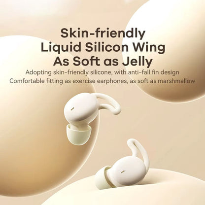Sleep Earbuds with Passive Noise Isolation – Side Sleeper Comfort Design, 5-Hour Battery, Bluetooth 5.3, Touch Controls, Soft Silicone Fit