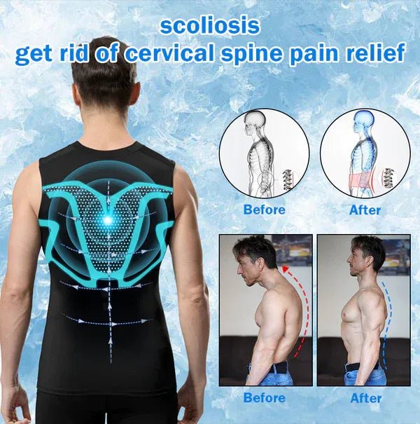 Men's Compression Undershirt with Posture Support & Core Shaping | Sleeveless Athletic Tank Top for Gym & Everyday Wear | Breathable