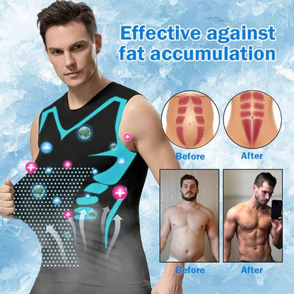 Men's Compression Undershirt with Posture Support & Core Shaping | Sleeveless Athletic Tank Top for Gym & Everyday Wear | Breathable