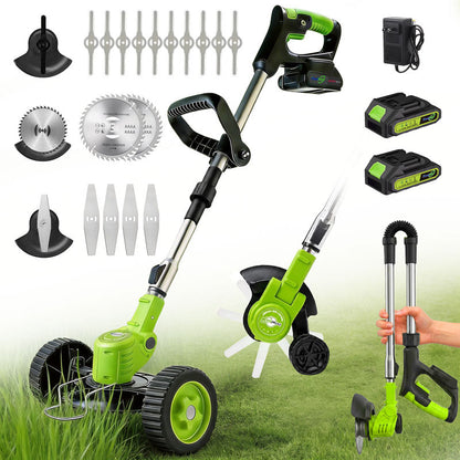 Electric Weed Eater, Electric Weed Wacker, Lawn Edger, Battery Powered Grass Cutter, 3 in 1 Battery Weed Trimmer