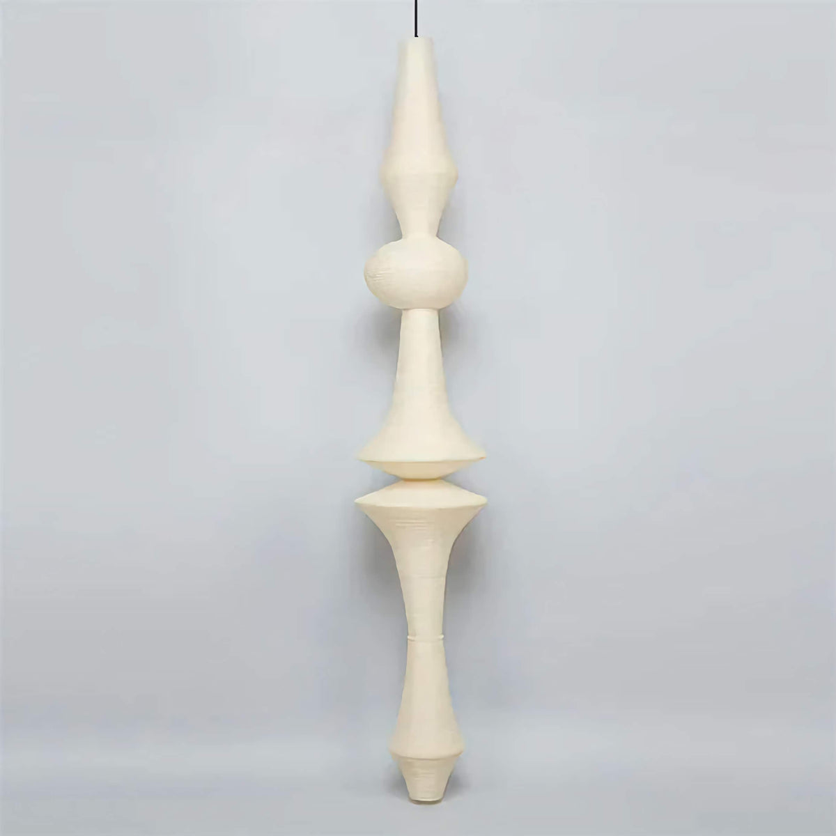 Cylindrical Drop Ceiling Fixture with Translucent Shade 55 inch or 94 inch Height E27 Socket Adjustable Cord for Stairwell Bedroom Entryway
