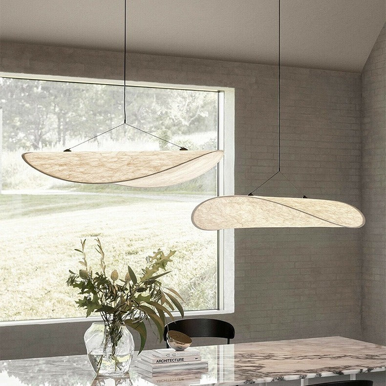 Cloud Silk Pendant Light, Japanese Minimalist Ceiling Fixture, Adjustable Hanging Lamp for Dining Room & Bedroom, Soft Ambient LED