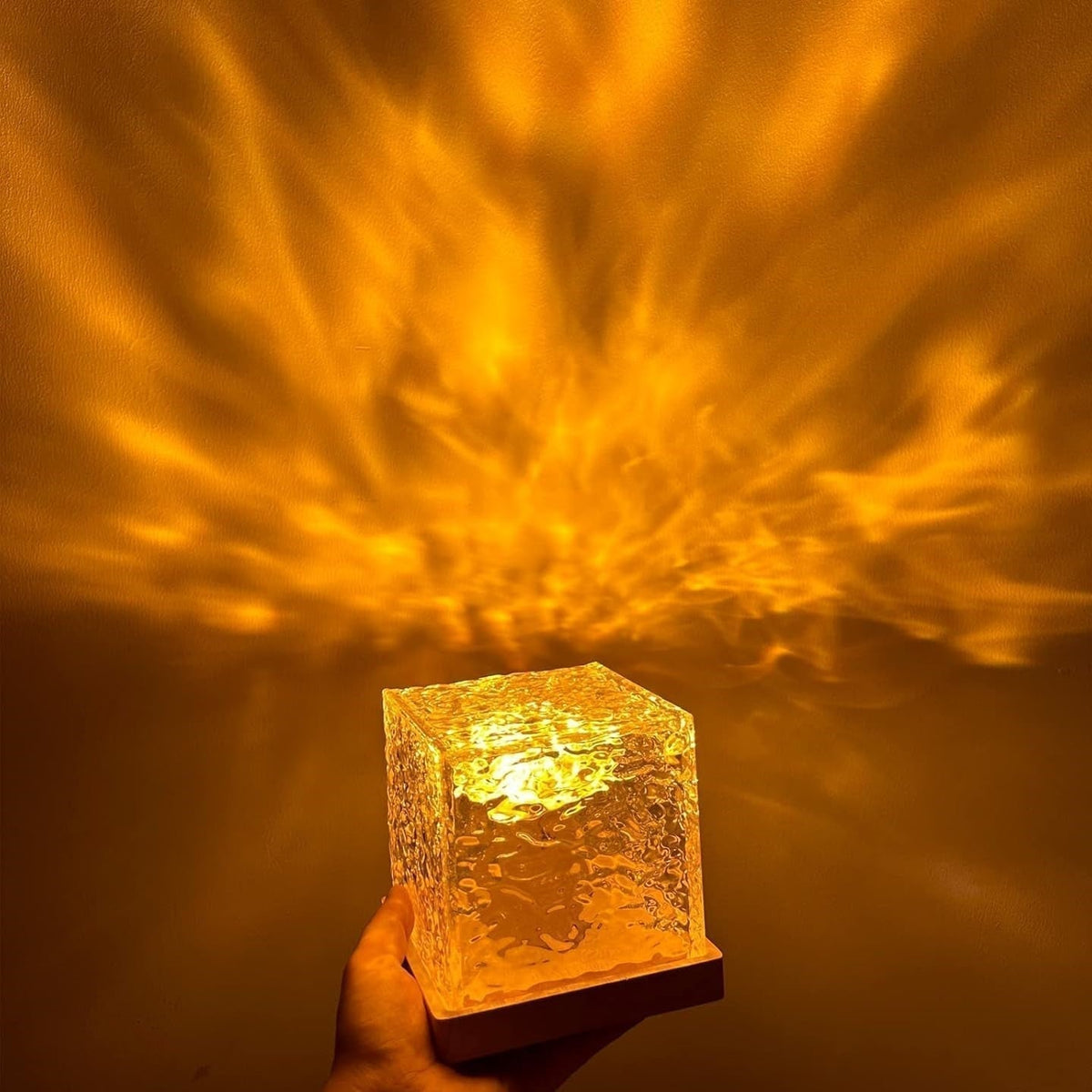 Acrylic Prism Cube Light 5 inch USB Powered Color Changing Remote Controlled Decorative Atmosphere Lamp for Bedroom Living Room Desk Nightst