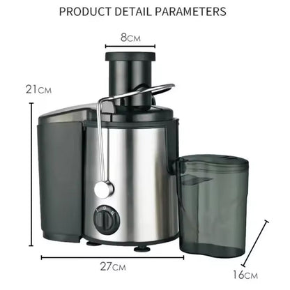 High-Power Centrifugal Juice Extractor with Wide-Mouth Feeder & 2-Speed Control for Whole Fruits & Vegetables – 800W Motor