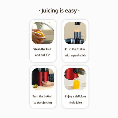 High-Power Centrifugal Juice Extractor with Wide-Mouth Feeder & 2-Speed Control for Whole Fruits & Vegetables – 800W Motor