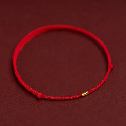 Adjustable Red String Bracelet with Protective Beads for Spiritual Defense & Good Luck Charm | Handcrafted Cord Jewelry