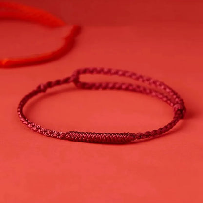 Adjustable Red String Bracelet with Protective Beads for Spiritual Defense & Good Luck Charm | Handcrafted Cord Jewelry