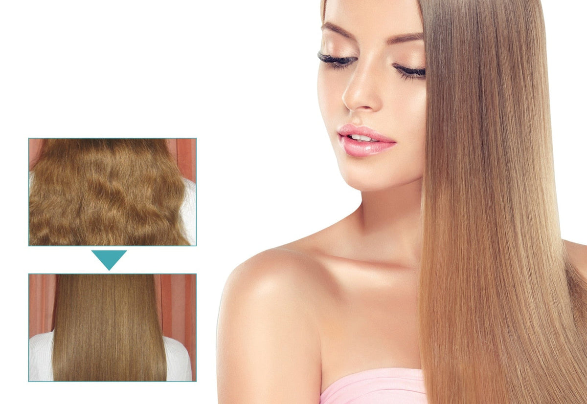 Protein-Infused Hair Smoothing Treatment for Frizz Control & Damage Repair – Works on Curly Thick Color-Treated Hair – At-Home Salon Formula