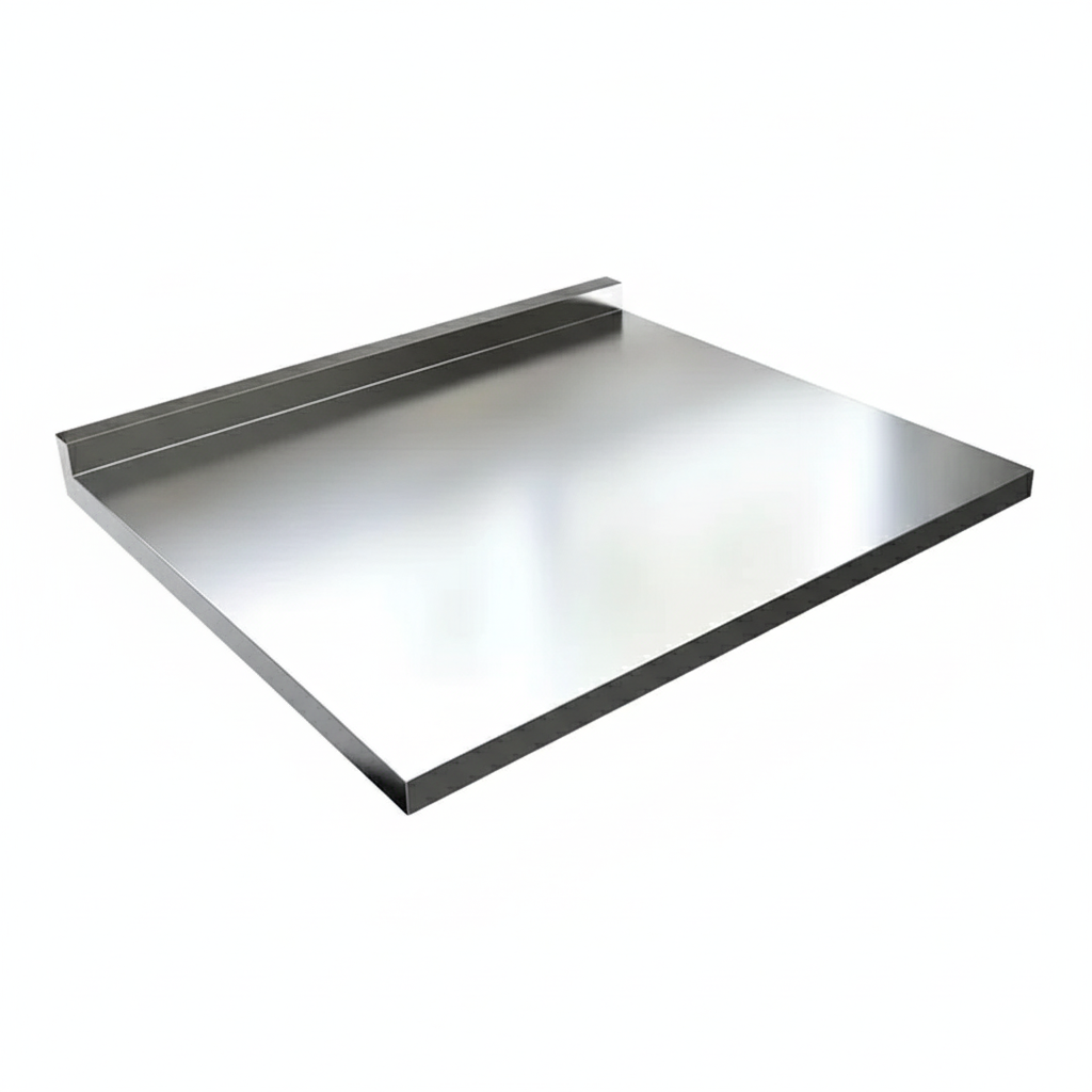 Planche à découper de cuisine en acier inoxydable avec base antidérapante | Conception durable et hygiénique pour une préparation alimentaire en toute sécurité