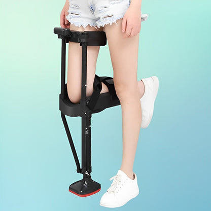 Hands-Free Knee Crutch Support Walker Aid for Leg Recovery Adjustable Mobility Scooter Alternative Foldable Rehab Tool for Post-Surgery