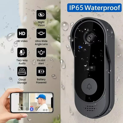 Video Doorbell Camera Wireless with Two-Way Audio, 170° Wide Angle HD Motion Detection for Front Door Entry Security