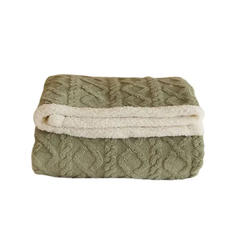 Couverture polaire Sherpa pelucheuse pour l'hiver — Jeté ultra-doux double face pour lit et canapé, couverture en microfibre lavable en machine, confortable