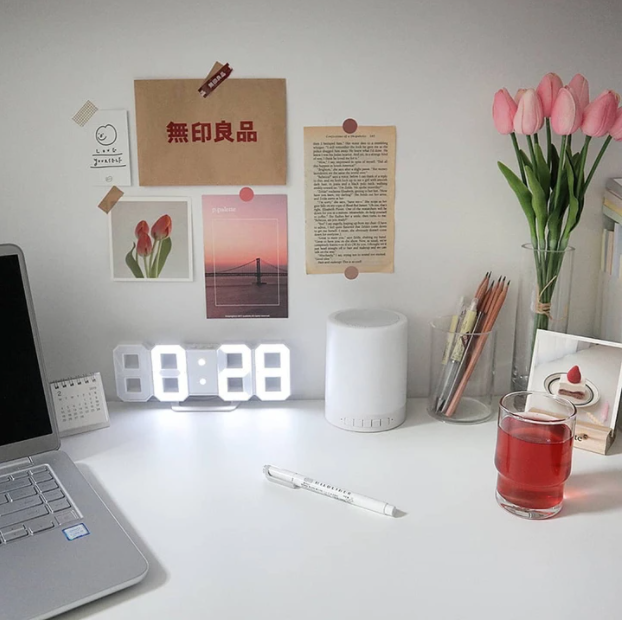 Digital LED Alarm Clock with Temperature Display & Color-Changing Backlight for Bedroom Desk