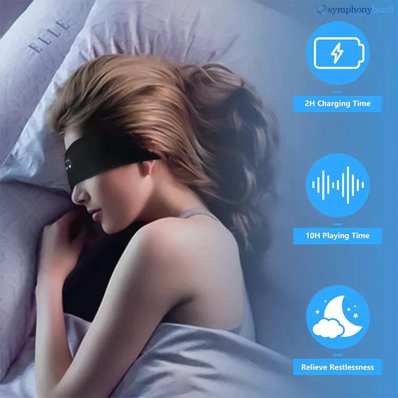 Sleep Headband Headphones Soft Washable Wireless Bluetooth for Insomnia Snoring Noise Blocking Meditation Travel Headset Gray Black