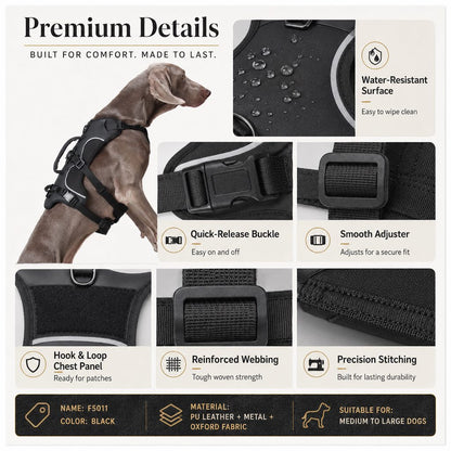 Ortekor AirTag-Compatible Escape-Resistant Dog Harness for Outdoor Walks - Secure Control for Dogs That Pull