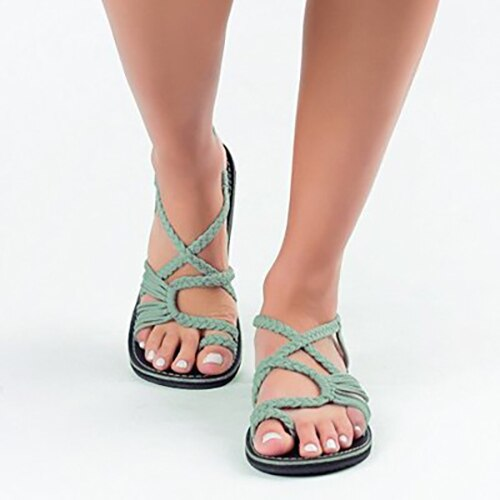 Women's Slip-On Flat Sandals with Cushioned Footbed for Summer Walking & Vacation Wear