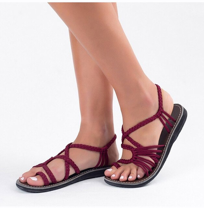 Women's Cushioned Slip-On Flat Sandals – Lightweight Shock-Absorbing Summer Slides for Daily Wear, Travel & Walking