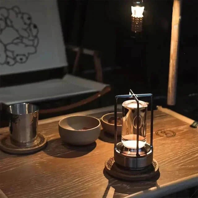 Cordless Bedside Lamp Rechargeable USB Touch Control Crystal Glass 3 Brightness Dimmable Warm Glow for Nightstand Reading Living Room Office