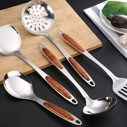 Culinary Collection | Stainless Steel Kitchen Utensil Set with Ergonomic Handles | Essential Cooking Tools for Professional Chefs