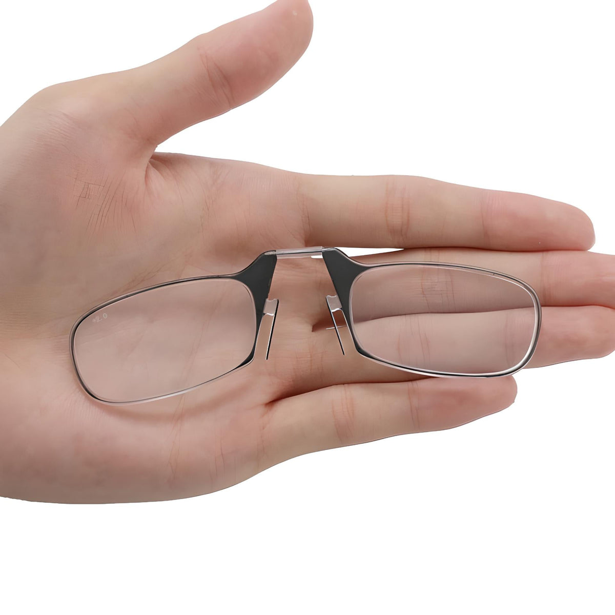 Lunettes de lecture à pince pour hommes et femmes – Lunettes loupes compactes sans monture avec pont flexible, accessoires de lecture pratiques et économiques pour