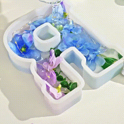 Lettre lumineuse en résine florale personnalisée Ortekor | Décoration intérieure unique avec lumière LED chaleureuse pour une atmosphère apaisante