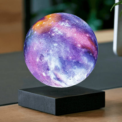 Floating Moon Light with Magnetic Levitation 6-Inch 3D Lunar Surface 16-Color Remote Control Desk Lamp for Bedroom Living Room Office Night