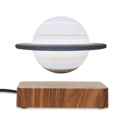 Magnetic Floating Saturn Night Light 6 Inch 3D Printed Rotating Sphere Desk Lamp Color Changing Wireless LED Planet Decor for Bedroom Office